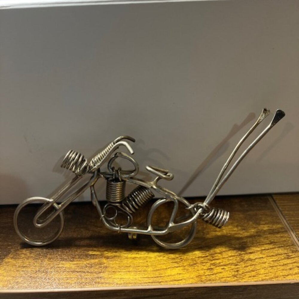 Harley Davidson Chopper Wire Sculpture 4.5 Length